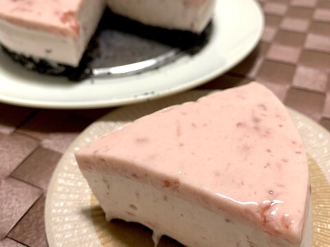 【材料6つ】フルーチェいちごムースケーキ